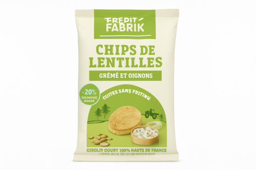 Chips de Lentilles Crème et Oignons