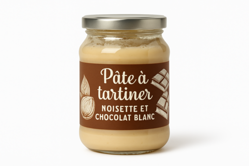 Pâte à tartiner Noisette et Chocolat Blanc