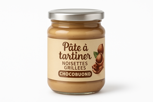 Pâte à tartiner noisettes grillées Chocobuono