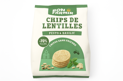 Chips de Lentilles Pesto & Basilic