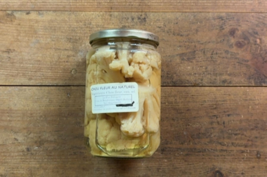 Chou-fleur au naturel en bocal